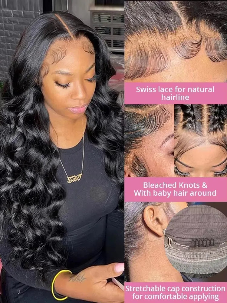 Premium 13x6 HD Lace Frontal Wig - 200 Density Brazilian Remy Human Hair Loose Wave Wig for Women