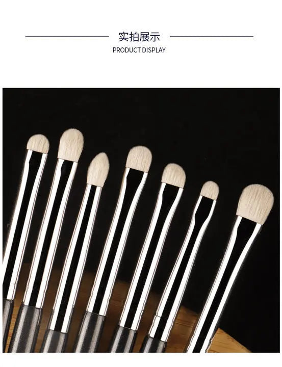 1pc White Pony Hair Eyeshadow Makeup brushes Small Smudge Precision Crease Detail Bevel Eye Shadow Make up brush Liner Lip