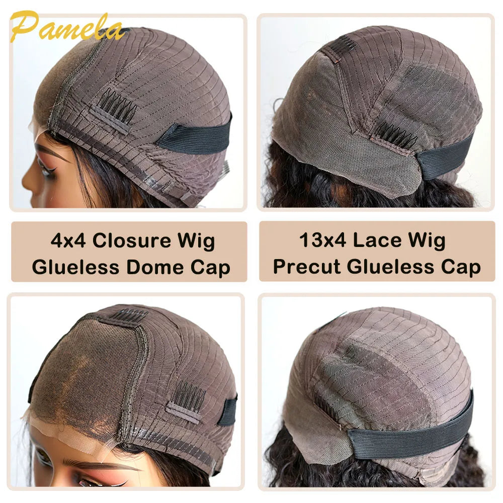 300% Density Loose Deep Wave Wig For Women 13x4 Transparent Lace Frontal Human Hair Wigs Glueless Wig Pre plucked Ready To Wear