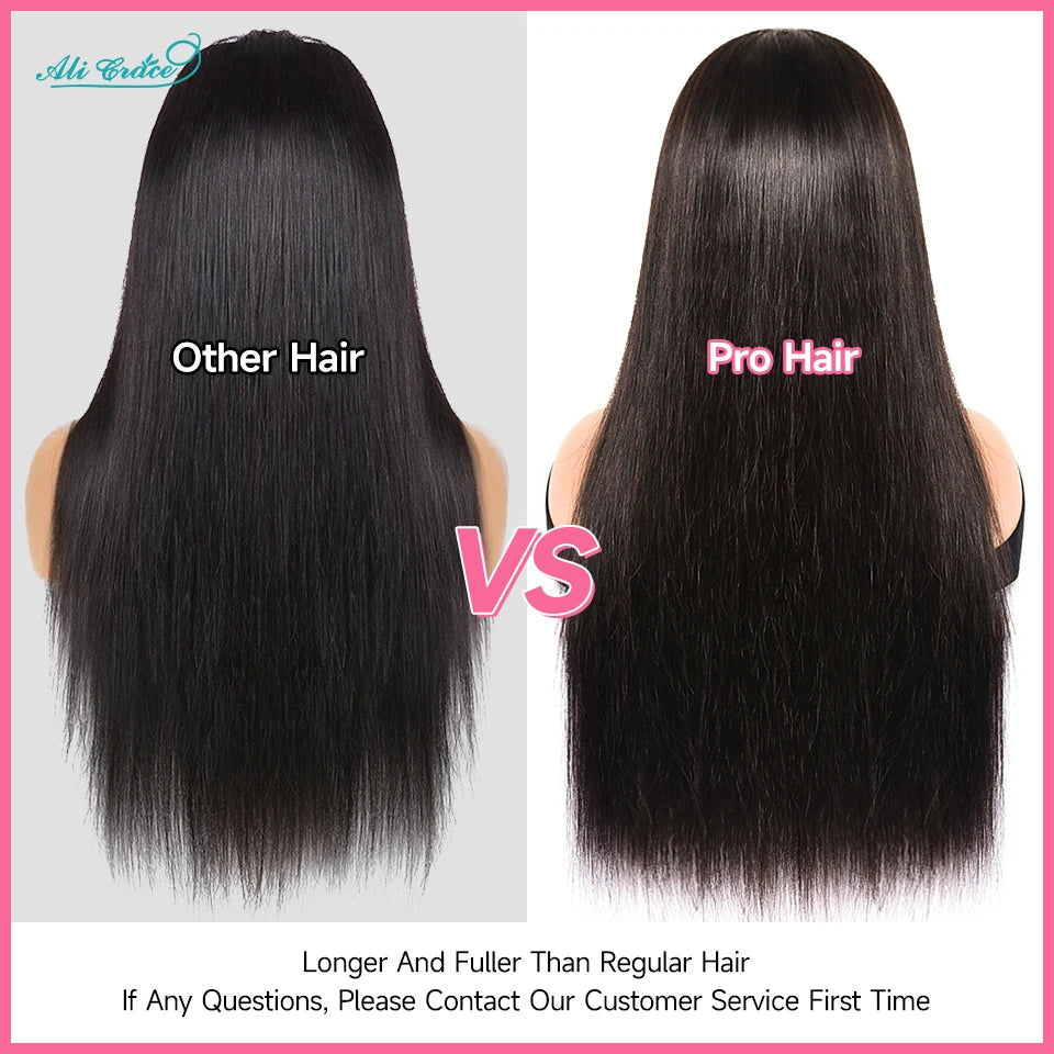 AliGrace Pro-Series Straight Hair 5x6 Lace Closure Wig 30 Inch Straight Remy Human Hair Wigs Pre-Plucked Longer and Thicker Wigs