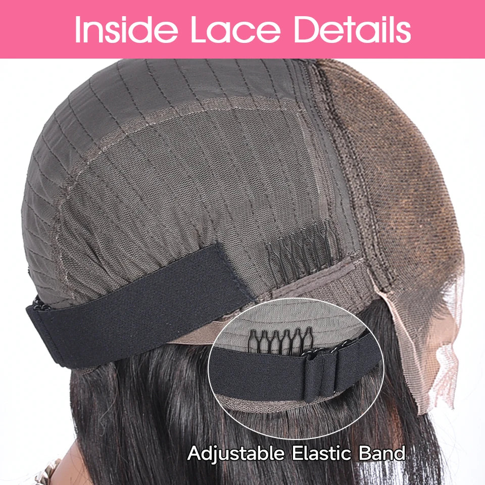 Ali Grace Straight Human Hair Wigs Bleached Knots 13x4 Lace Front Wig Brazilian Straight Hair Pre-plucked Hairline For Women