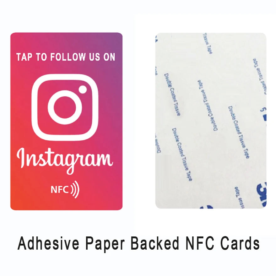 Instagram NFC Card Increase Your Follows Tap to Follow PVC Material Standard Card Size