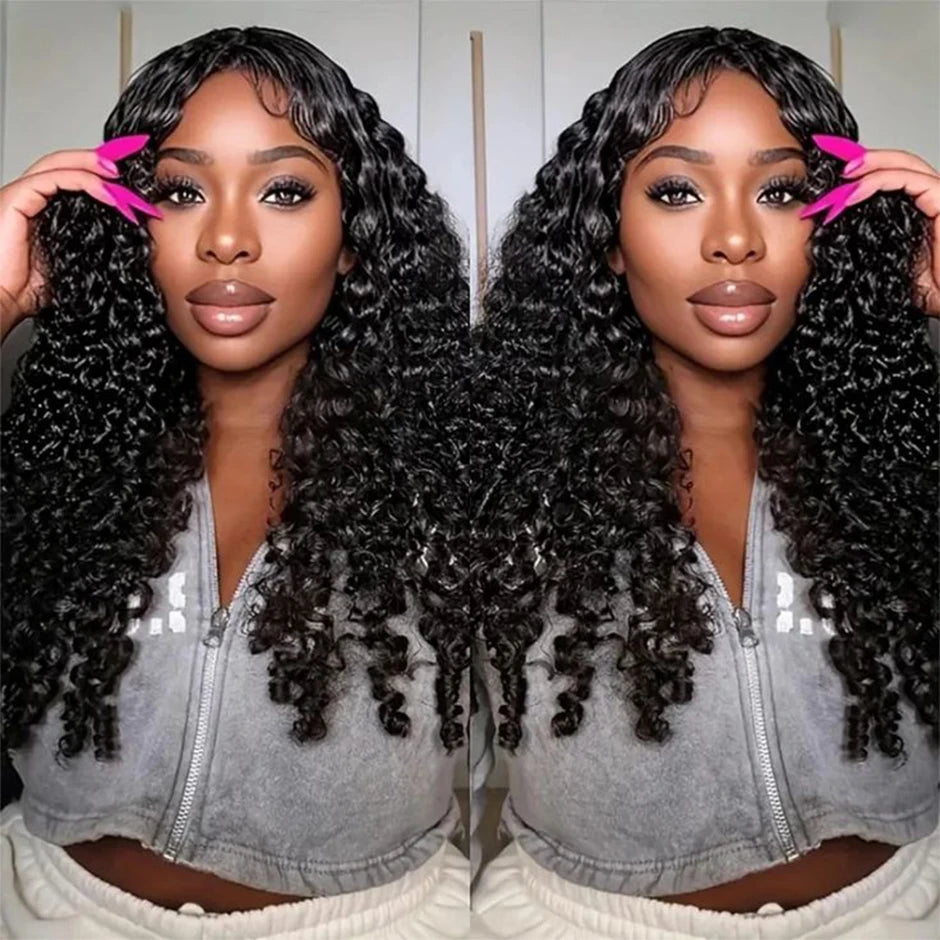 Isee New Arrivial 250 Density Burmese Curly Flip Over Half Wig Mongolian Glueless Wigs With Drawstring Seamless Clip Ins