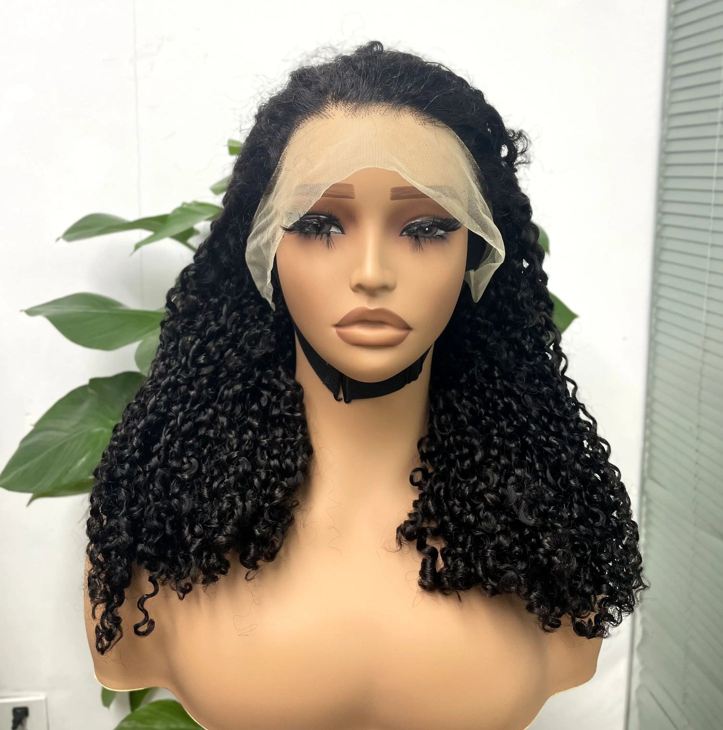 Premium 350% Density Kinky Curly Human Hair Wig - 13x4 Lace Front Bob Wig for Women
