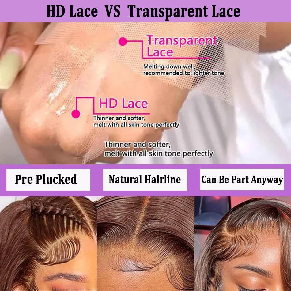 Chocolate Brown Body Wave Lace Front Wig - Premium Brazilian Human Hair 13x4 13x6 HD Lace Wig