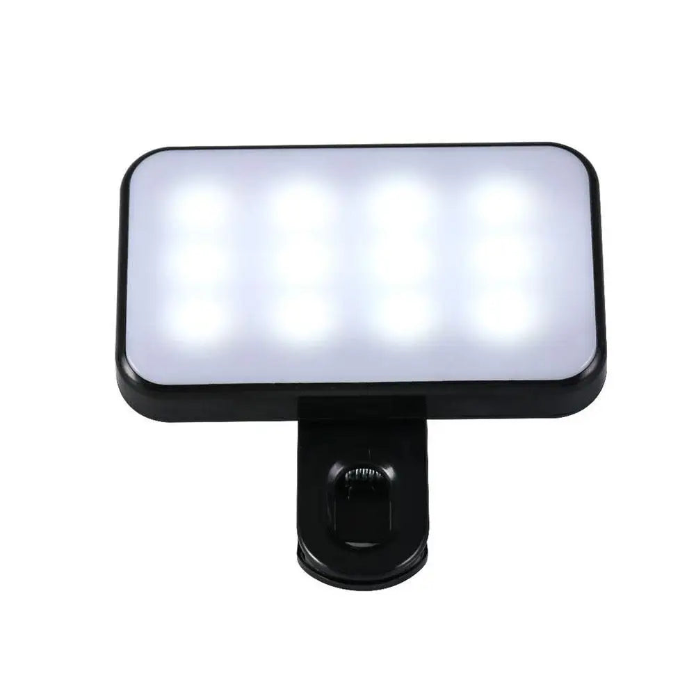 Pocket Selfie Light Mini LED Selfie Fill Light 3 Mode Adjustable Brightness Rechargeable Clip For iPhone Laptop Live Video Light
