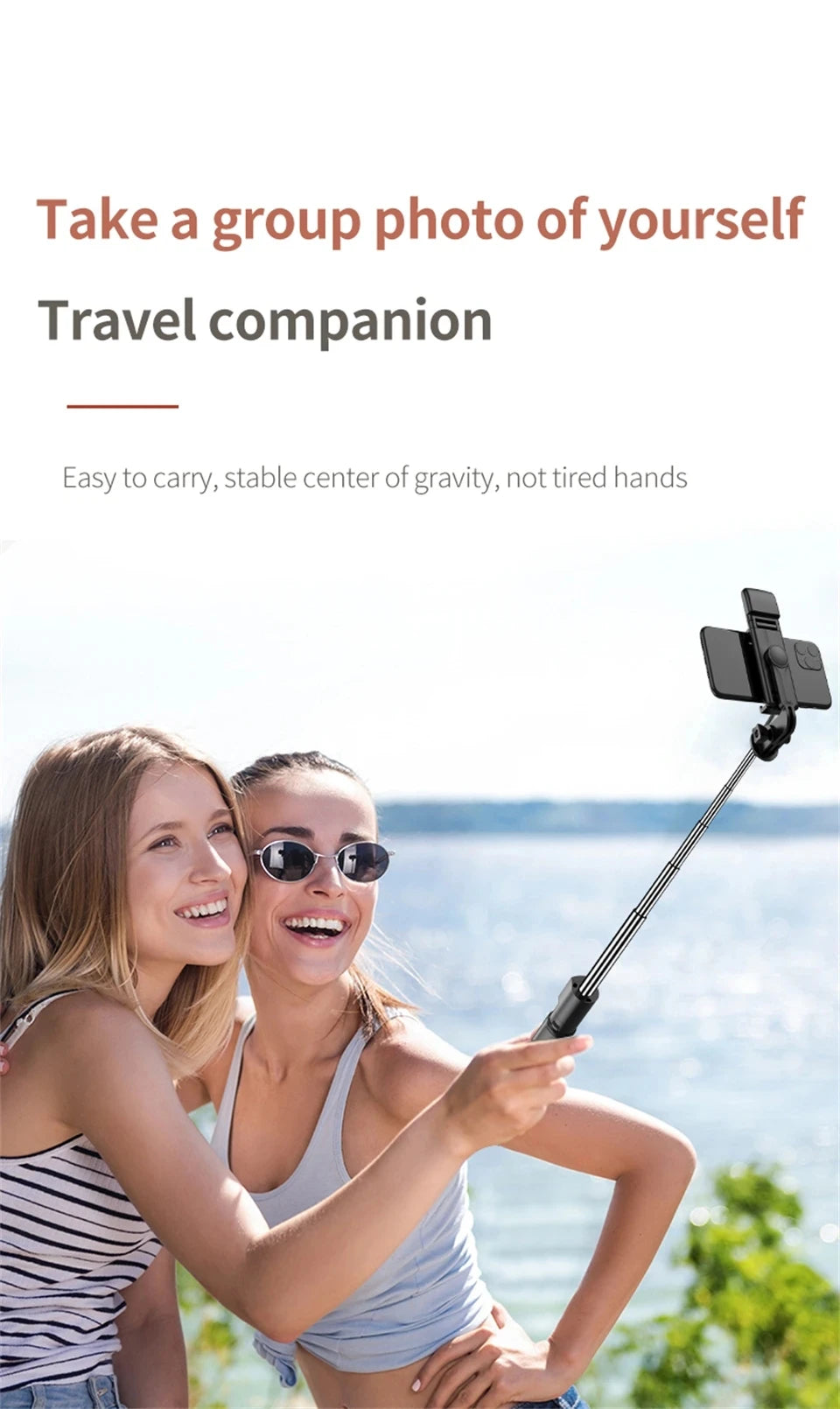 MEUYAG Wireless Selfie stick Tripod With Fill Light Bluetooth Shutter Remote Control Portable Foldable Monopod For Smart Phone