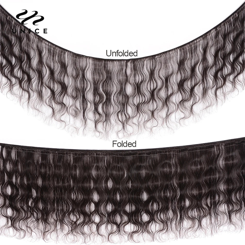UNICE HAIR 4x4 Lace Closure With Malaysian Body Wave 3/4 Bundles with Lace Closures With Remy Hair Human Hair Bundles