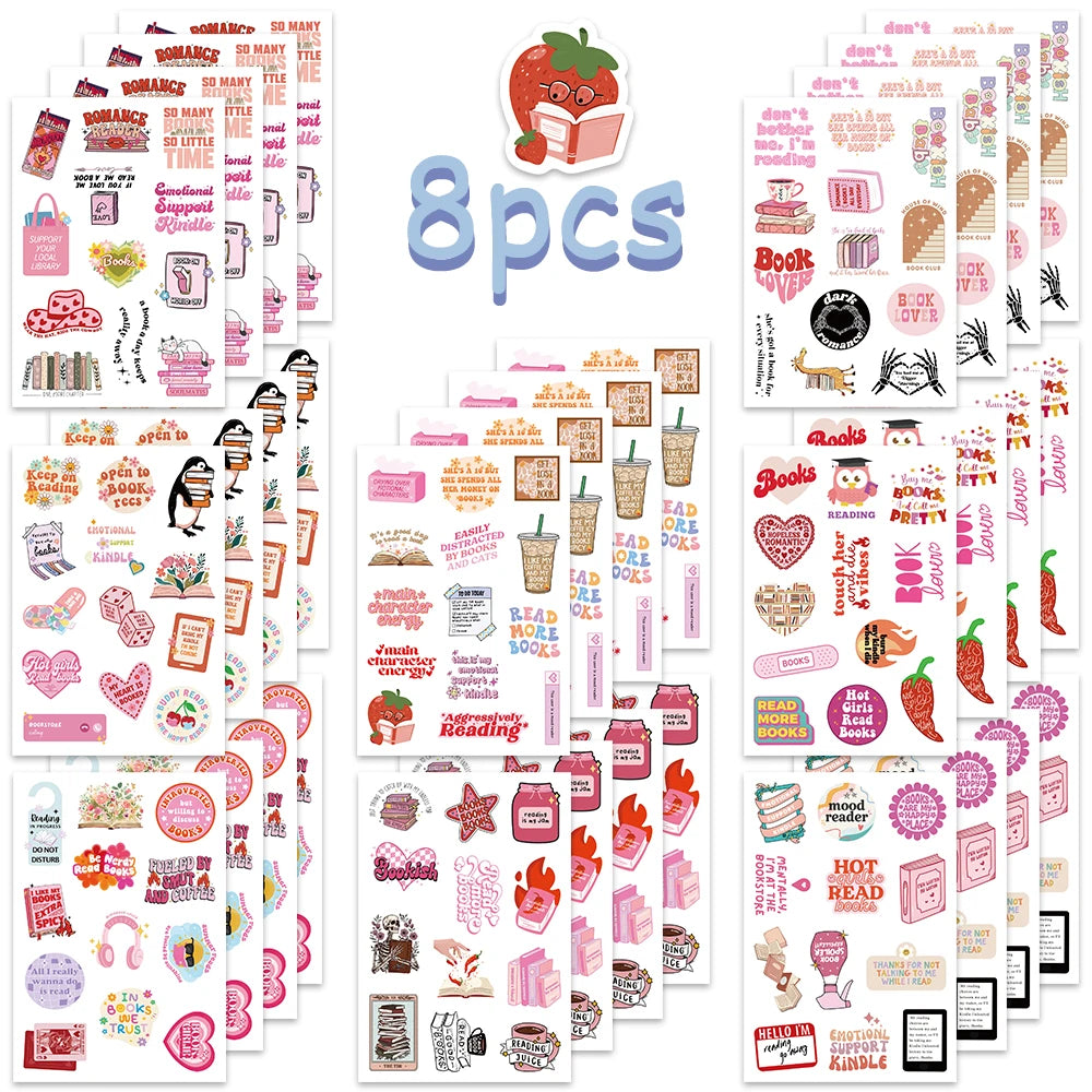 50PCS Smutty Dark Romance Bookish Spice Reader Girl Cartoon Booktok Sticker Aesthetic Car Kindle Ipad Phone Laptop Diary Sticker
