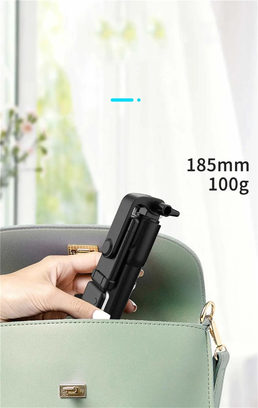 Wireless Selfie Stick Phone Holder Retractable Multifunctional 74cm Mini Tripod With LED Selfie Light & Bluetooth Remote Shutter