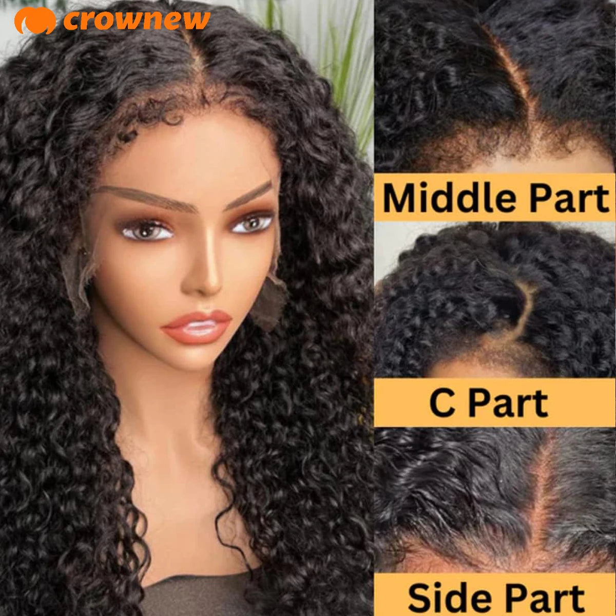 4C KinKy Edges Curly Baby Hair Natural Hairline Curly Lace Front Human Hair Wig 13X4 Hd Lace Front Human Hair Wig Preplucked Wig
