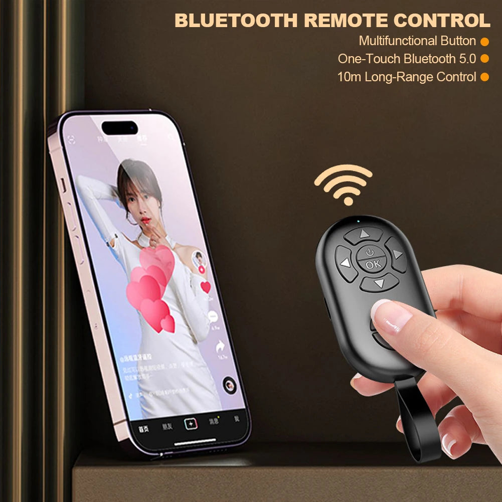 Portable Wireless Bluetooth Button Self Timer Video Remote Control For Android Ios Xiaomi HUAWEI Mobile Tik Tok Page Turner