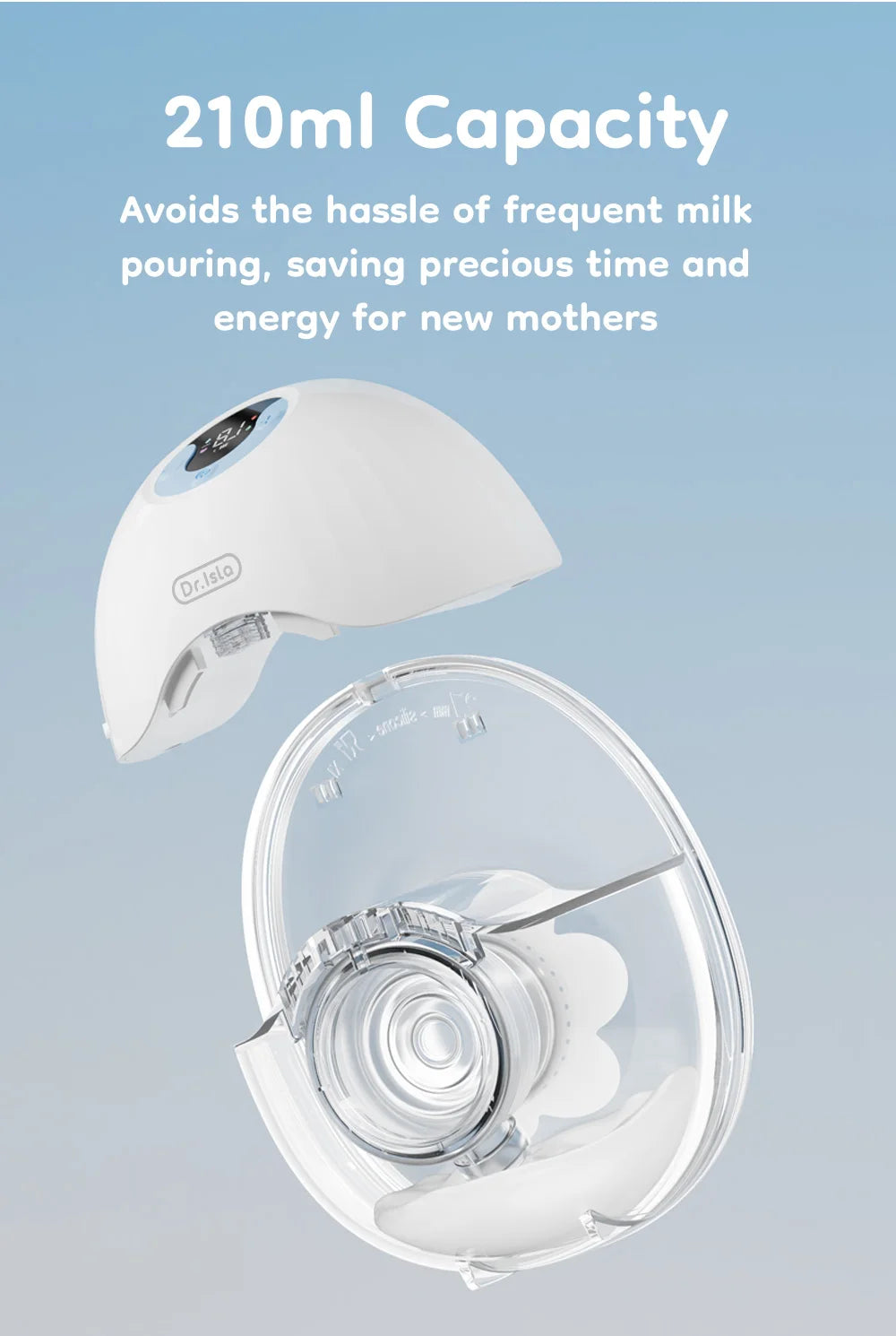 Wearable Breast Pump Hands Free Electric Breast Pumps Comfort Milk Collector Lightweight with LED Display 4 Modes & 36 Levels