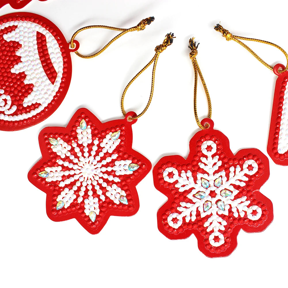 10-100pcs Special Shape Drill Christmas Tree Pendant Diamond Painting Pendant 5D DIY Christmas diamond Key Chain Kits Decor