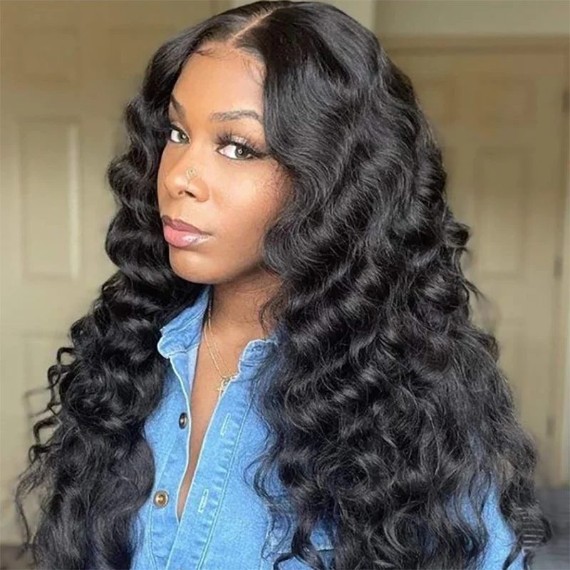 ISEE Hair Wear And Go Wig Glueless Loose Deep Wave Lace Front Human Hair Wig Transparent Lace Closure Deep Wave Wigs PrePlucked