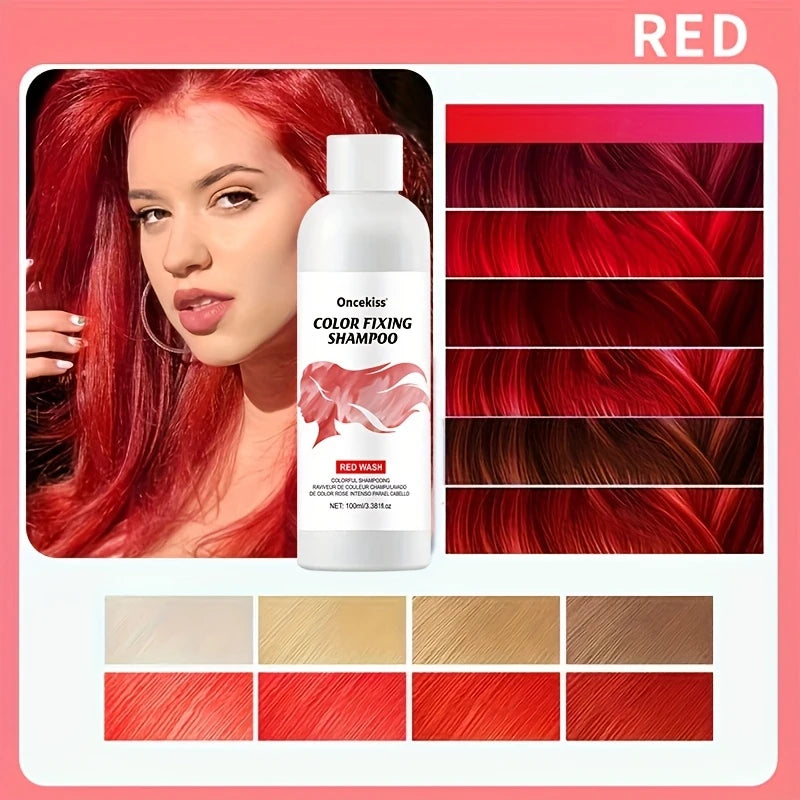 100ml Hair Color Shampoo,Fixed Color,Long-Lasting Semi-Permanent Dye,Unisex-adult Tinted Shampoo Hair Dye for Normal Hair Type
