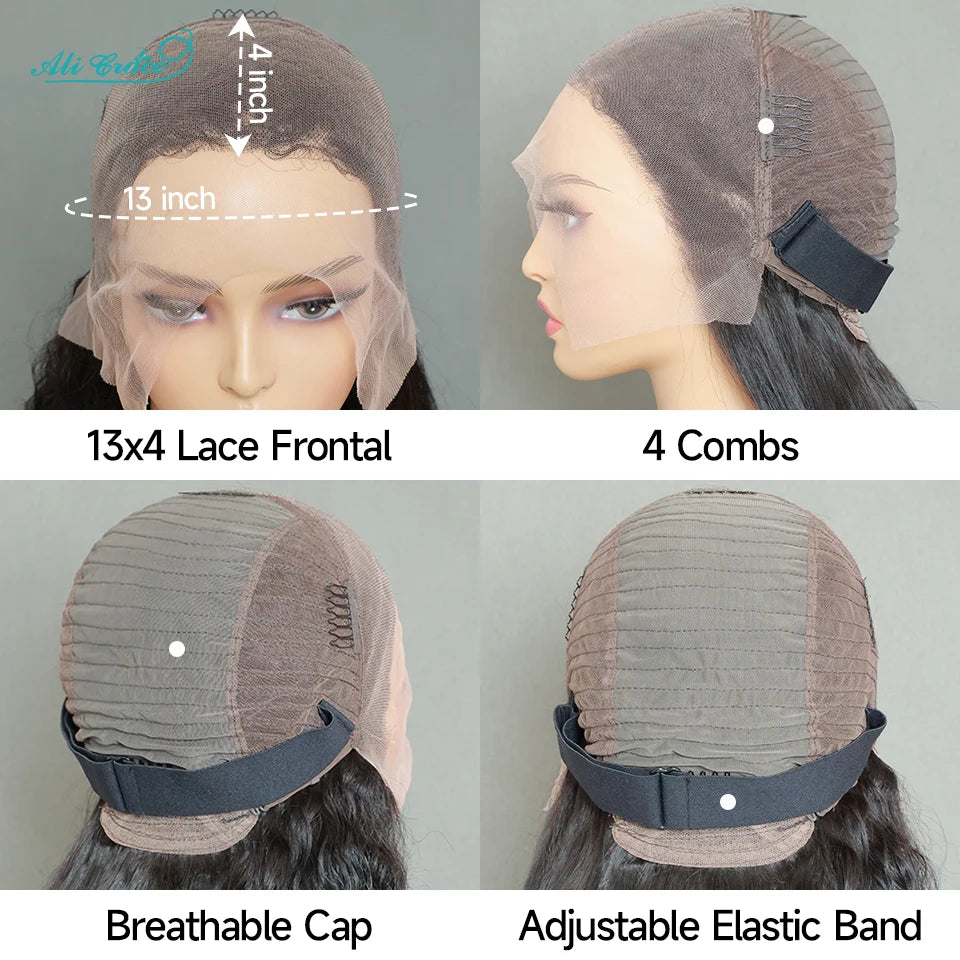 Ali Grace Body Wave Bob Wig Brazilian Hair 13x4 Lace Frontal Human Hair Wigs For Women Preplucked Short Bob Lace Wigs Body Wave