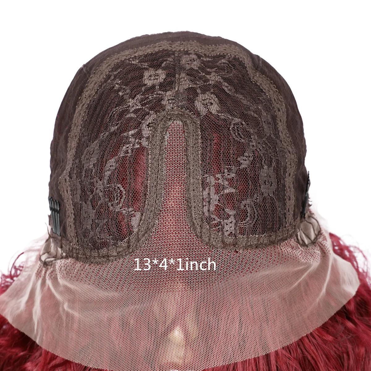 Premium Burgundy Lace Front Wig 26 Inch - 99J Wine Red Straight Synthetic Wig with Baby Hair | Glueless Pre-Plucked 180% Density