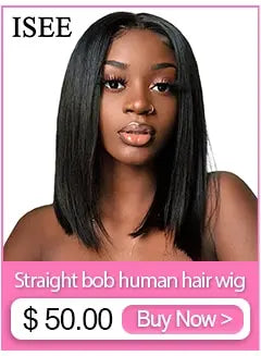 Isee Silky Straight U Part Wigs For Women Glueless Malaysian Straight 100% Human Hair Wigs 180% Density  U Shape Wigs