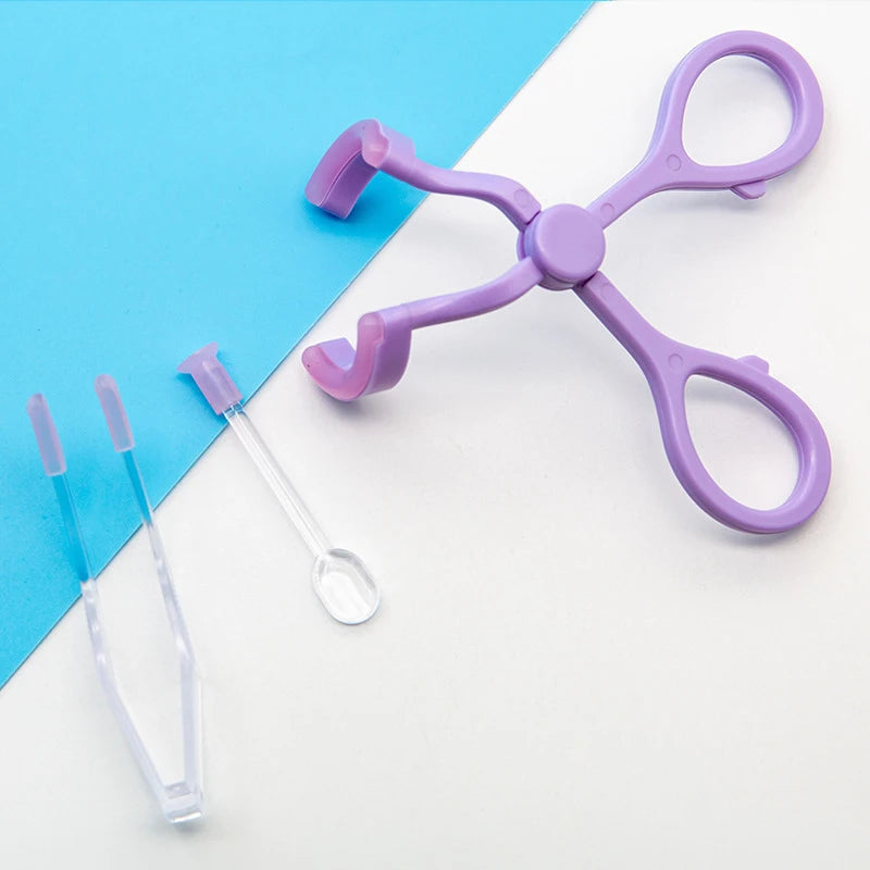 Contact Lens Applicator Set Auxiliary Eyelid Dilator Open Eye Tool Contact Lens Wearing Removing Tweezers Suction Stick Accessor