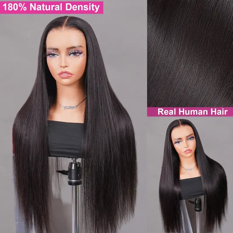 ISEE Hair Straight  9x6 M-cap Lace Front Wigs Pre Plucked Tiny Knots Glueless Human Hair Wigs Beginners Friendly Wear Can Go Wig