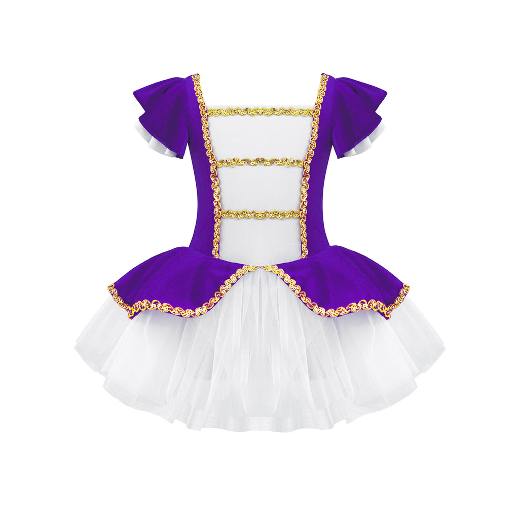 Kids Girls Children Dancer Ballet Dance Dress Gymnastic Leotard Tutu Princess Dress for Stage Performance Clothes Christmas Gift