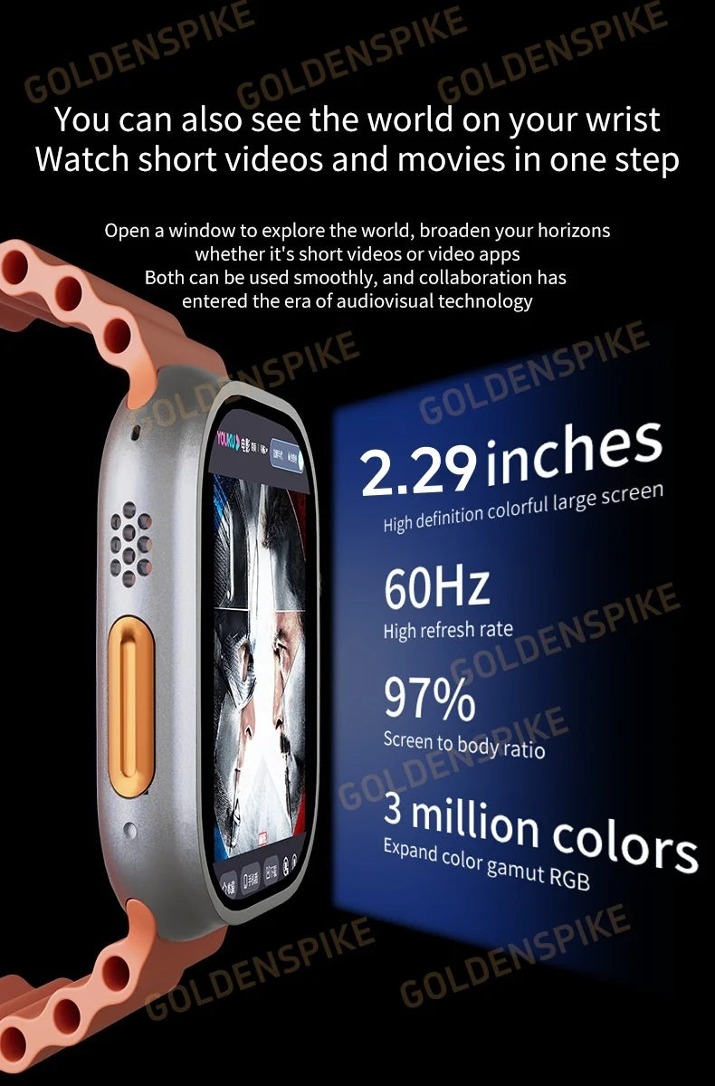 New Men Women's Smartwatch 2.29inch S10 Ultra Smart Watch With Rotary Camera GPS WIFI Google Play Store Touch ID 256GB Storage