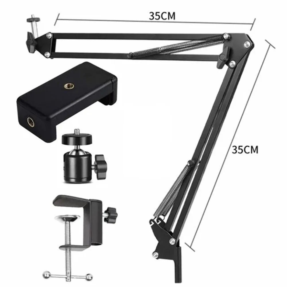 Roreta Flexible Arm Tripod For Phone Stand Table Folded Anchor Online Desktop Laptop Video Live Overhead Shot Photography