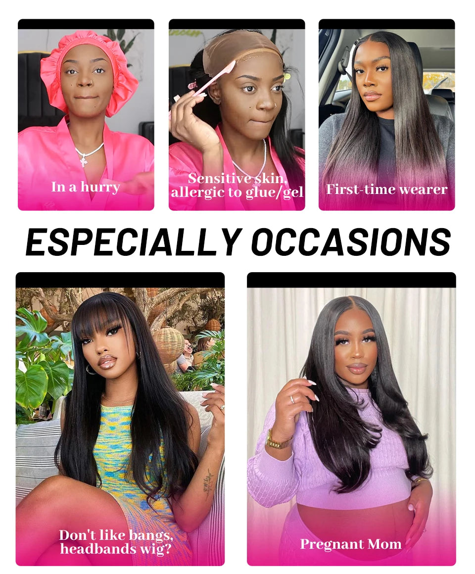 Wear Go Glueless Wig ISEE HAIR Brazilian Loose Deep 13x4 Lace Front Wig Preplucked Human Wigs Ready To Go Pre Cut 6x4 Lace Wig