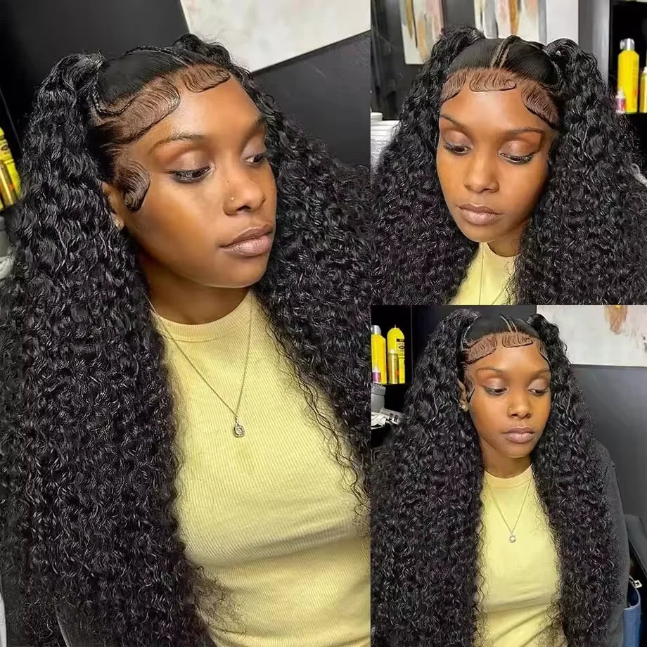 Premium 13x6 HD Lace Front Wig - Brazilian Virgin Deep Wave Human Hair 30 Inch