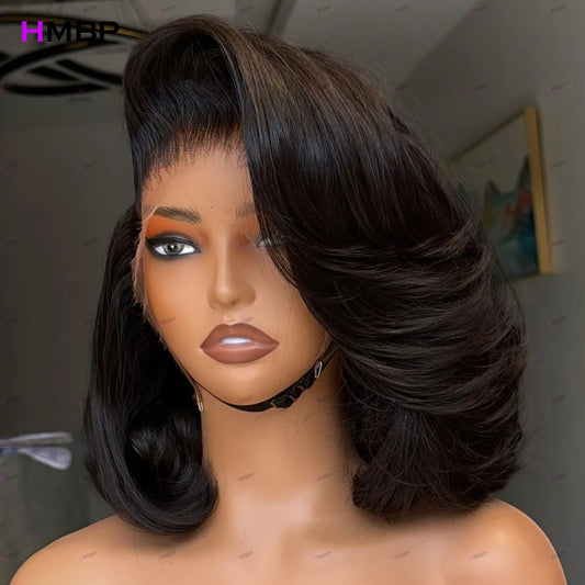 Premium Glueless HD Lace Front Wig - 13x6 Straight Bob Human Hair Wig | Pre-Plucked Ready to Wear