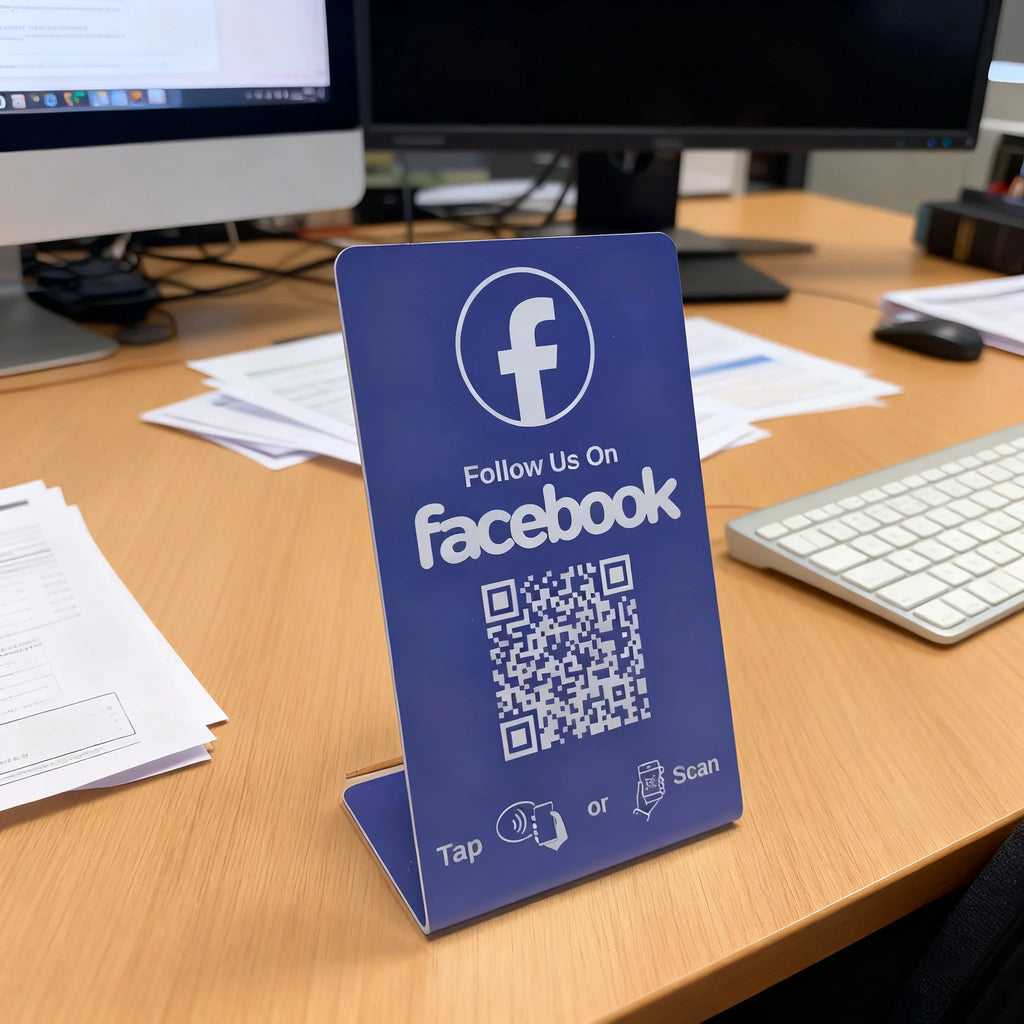 NFC215 Programmable for Google Review Card NFC Station Table 13.56Mhz QR code can be independently set to link Standing Card