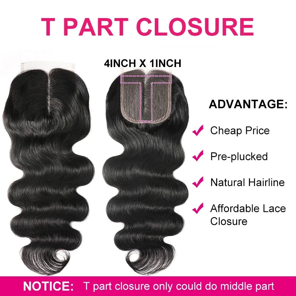 UNICE Hair Body Wave Bundles With 5X5 HD Lace Closure Human Hair Bundles With 4X4 Lace Closure 8-30 Inch Human Hair Weave Bundle