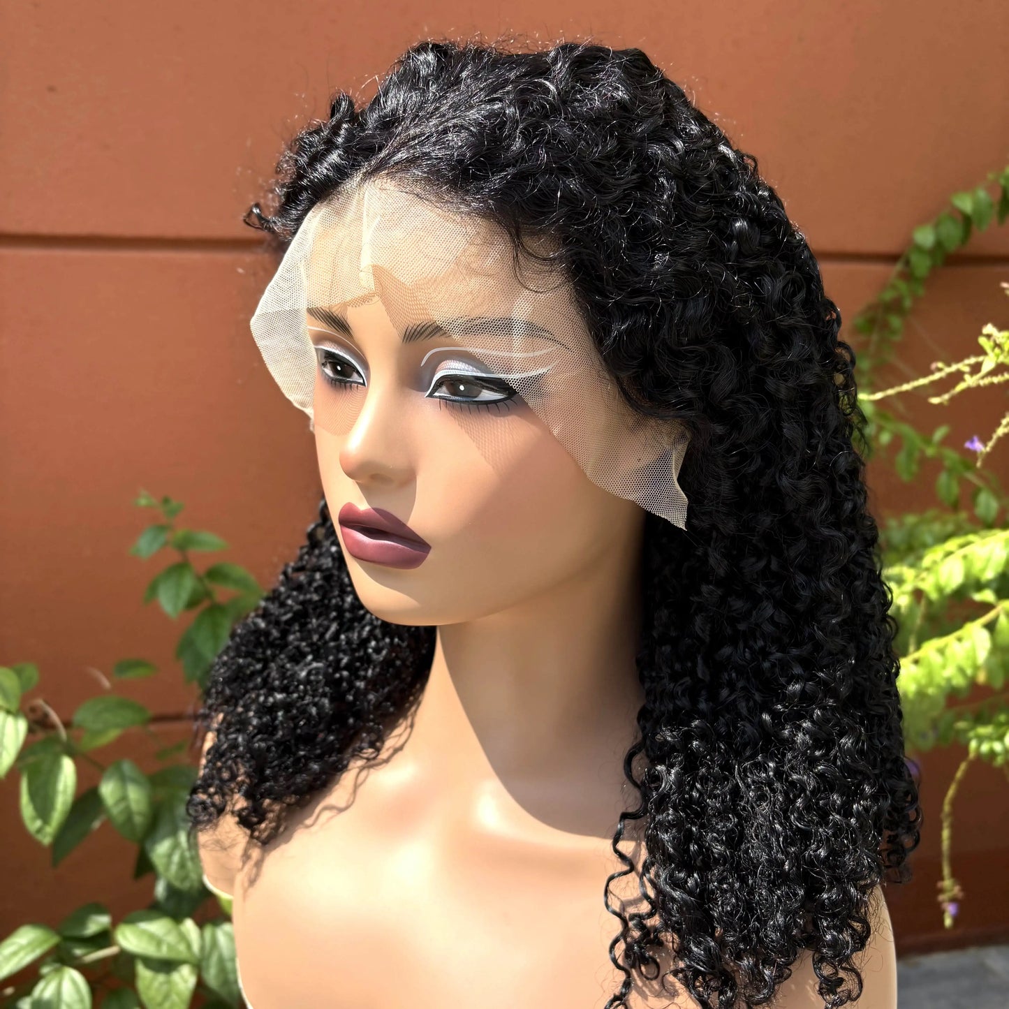 Premium 350% Density Kinky Curly Human Hair Wig - 13x4 Lace Front Bob Wig for Women