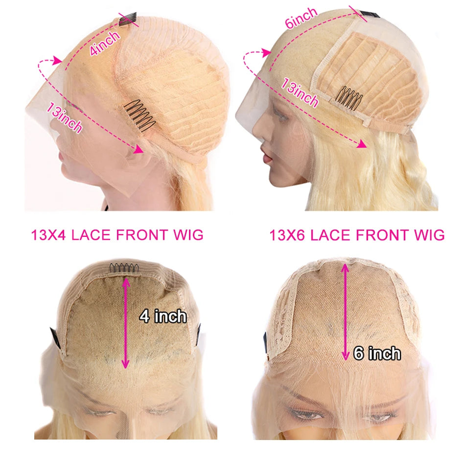 Tuneful 613 Blonde HD Lace Frontal Human Hair Wigs Bone Straight 13x6 HD Lace Front Wigs For Women Can Be Dyed To Any Colors