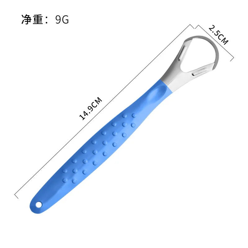 혀클리너 1pc Stainless Steel Tongue Scraper Cleaner Fresh Breath Cleaning Coated Tongue Toothbrush Oral Hygiene Care Tools