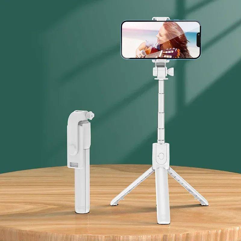Bluetooth Remote Extendable Phone Tripod Wireless Selfie Stick Tripod Stand for iPhone 15 Samsung  Phone Tiktok Live Streaming