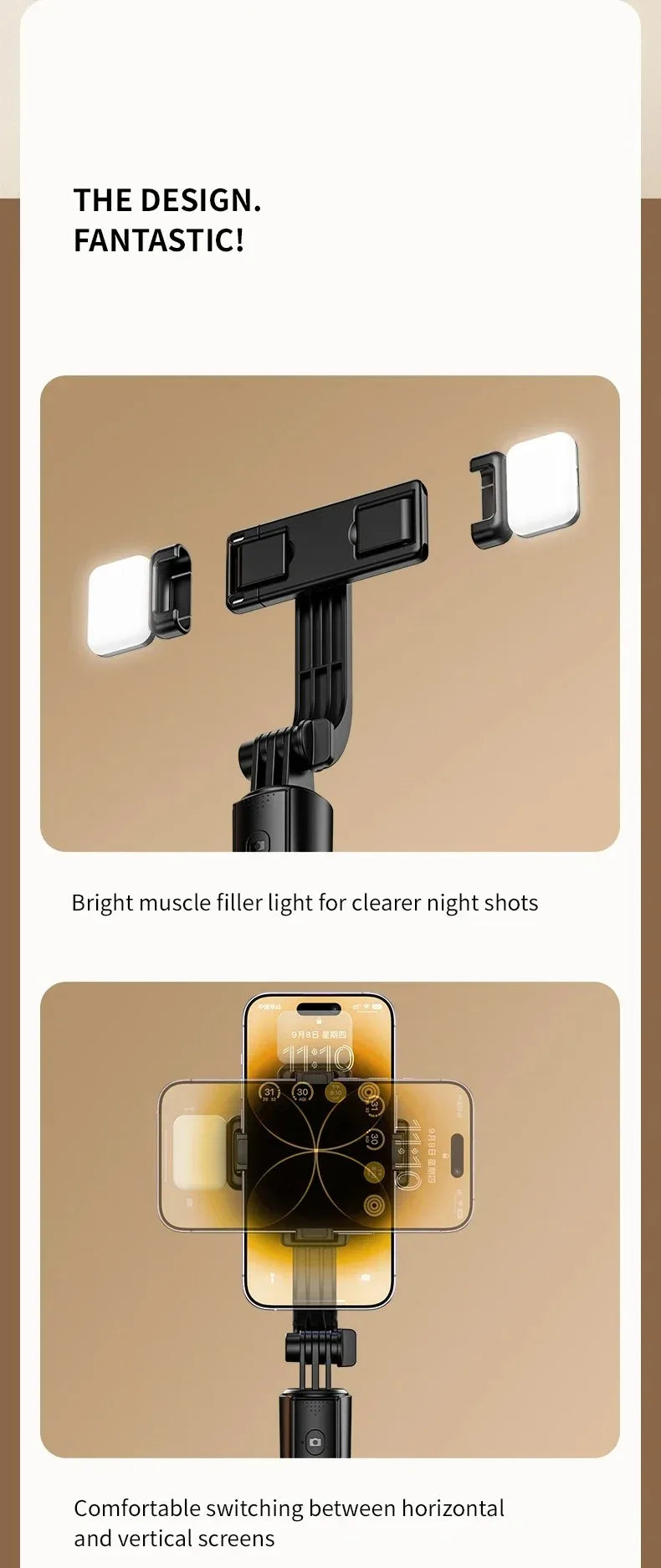 Selfie Stick 1700mm Ultra Long Stretch Portable Phone Holder Bluetooth Remote With Fill light Tripod Stand For Live Broadcas