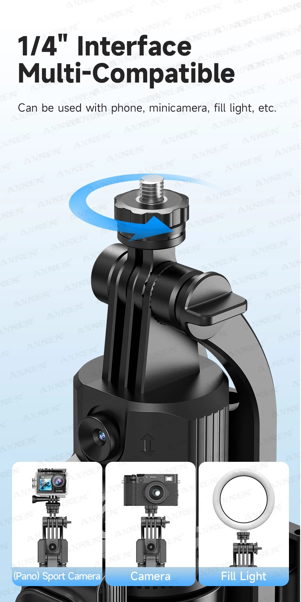 C17 Selfie Stick Tripod for Phone AI 360 Rotation Face Tracking Gimbal Stand Smartphone Camera Monopod Holder 1630mm Quadruped