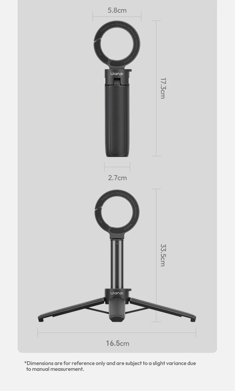 Ulanzi MT71 MagLock Mini Selfie Stick 4-Section Extendable Pole Cell Phone Accessories Tripod for Vlog Tiktok Live Streaming