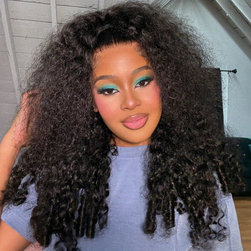 ISEE Hair 9x6 Burmese Curly Wigs Wear Can Go Glueless Burmese 250% Density Wig Pre-Cut Lace Beginner Friendly Easy Install