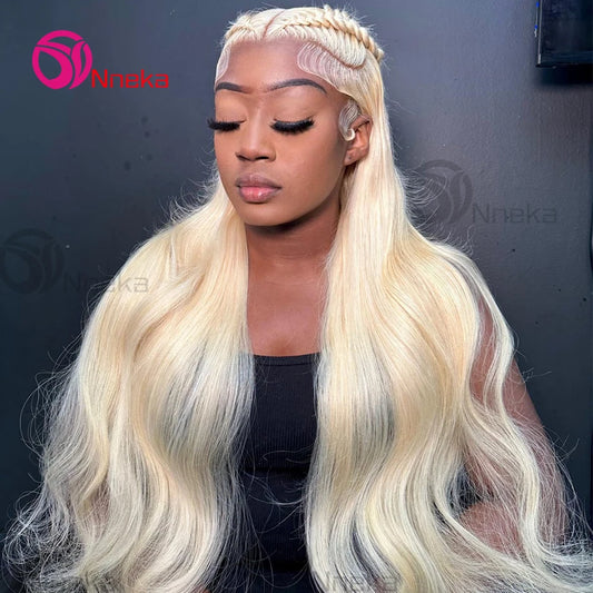 30 Inch 613 Honey Blonde Lace Front Wig - 13x6 HD Lace Brazilian Straight Human Hair Wig 180% Density