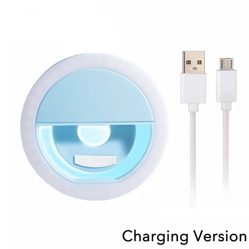 Mobile Phone Fill Light USB Charge Led Selfie Ring Light Phone Live Broadcast Video LED Selfie Ring Lamp For All Smartphone
