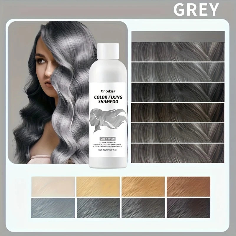 100ml Hair Color Shampoo,Fixed Color,Long-Lasting Semi-Permanent Dye,Unisex-adult Tinted Shampoo Hair Dye for Normal Hair Type