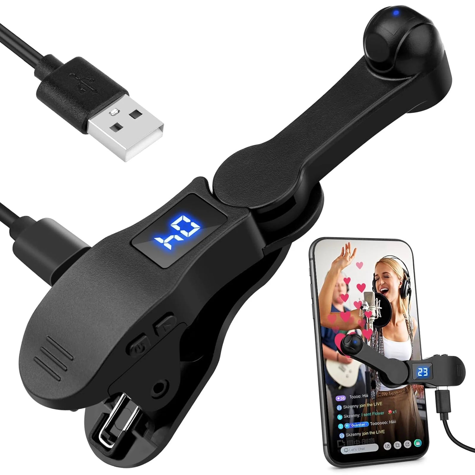 Screen Auto Clicker Simulated Finger Clicking For TikTok Smart Phone App Video Live Streaming Screen Touch Tripods Tapper Device
