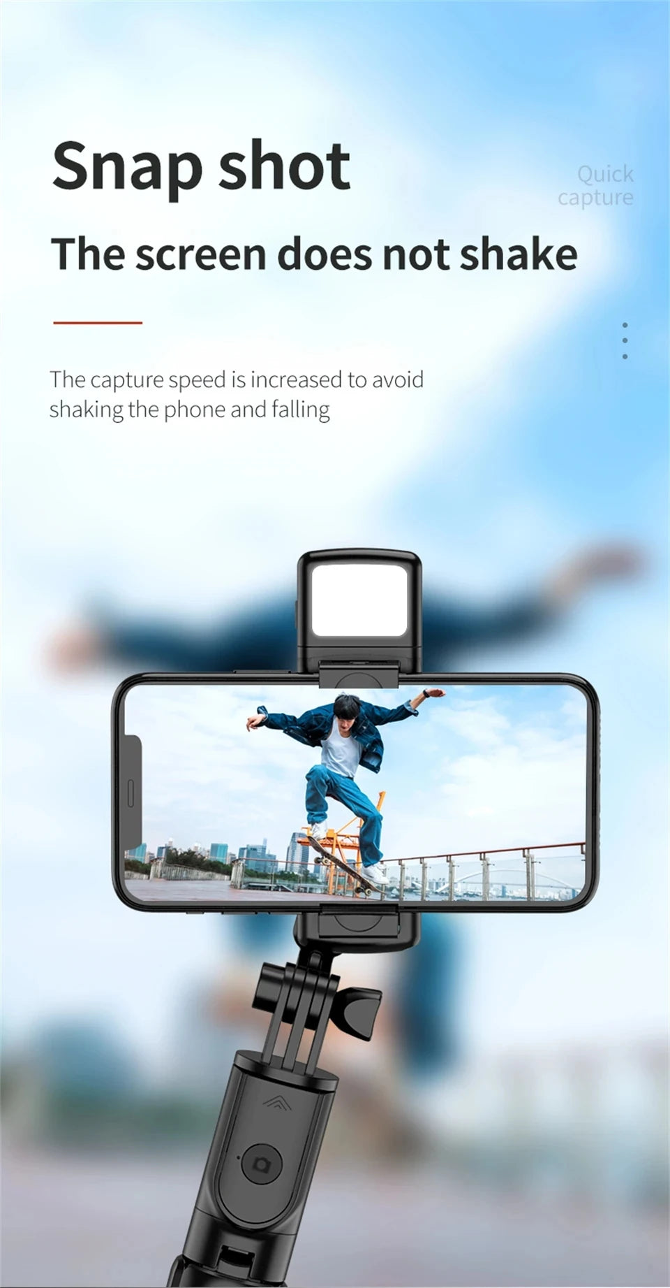 MEUYAG Wireless Selfie stick Tripod With Fill Light Bluetooth Shutter Remote Control Portable Foldable Monopod For Smart Phone