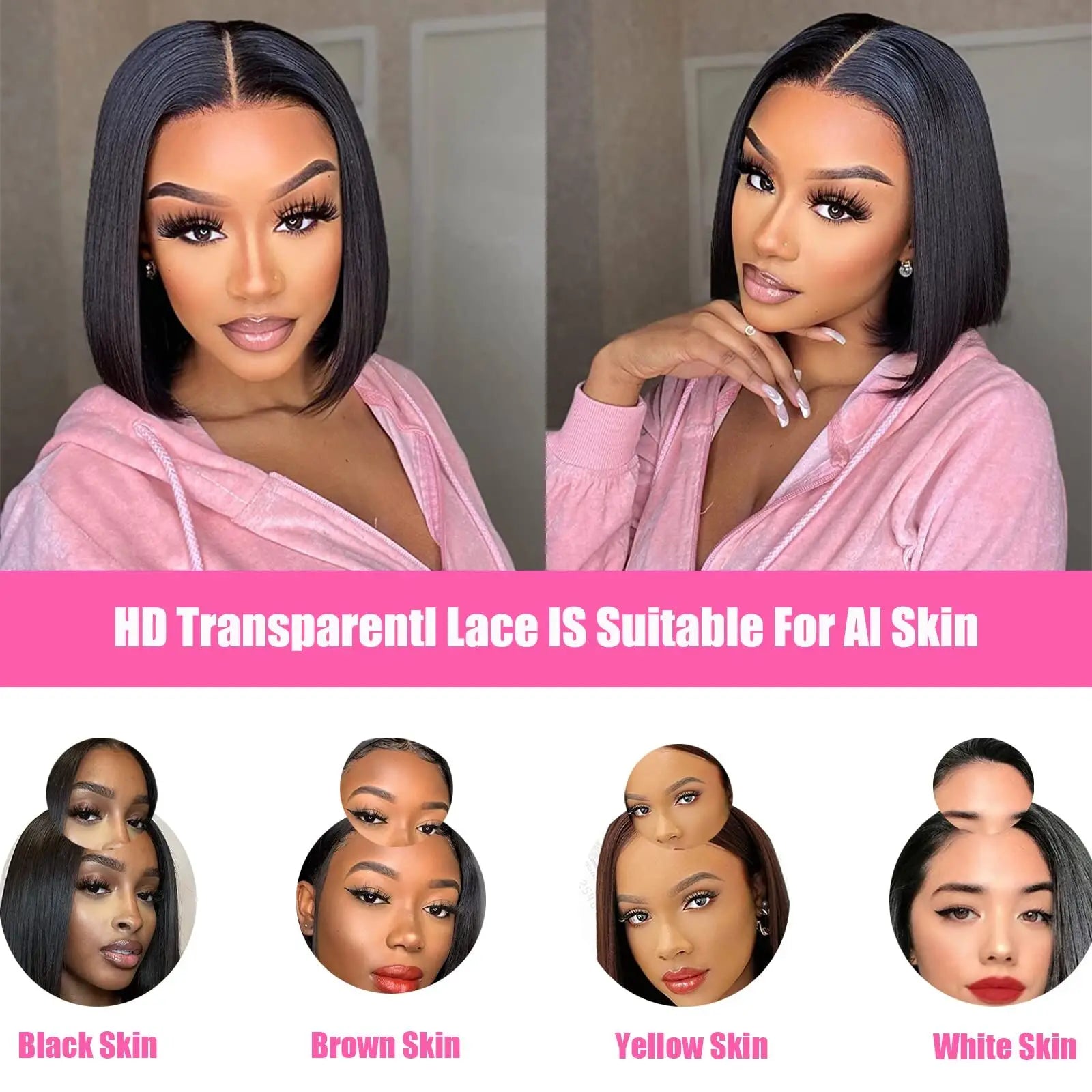 Wear And Go Glueless Bob Wigs ISEE Hair Pre Cut PrePlucked 6X4 Lace Front Human Hair Wigs Glueless HD Straight Glueless Wig