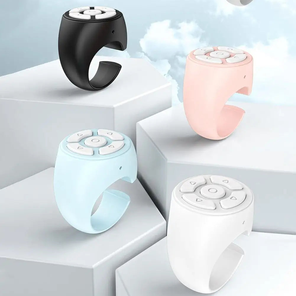 Portable Multi Function Bluetooth Remote Control For Fingertip Selfies Video Control Automatic Page Turning Browsing On Photo
