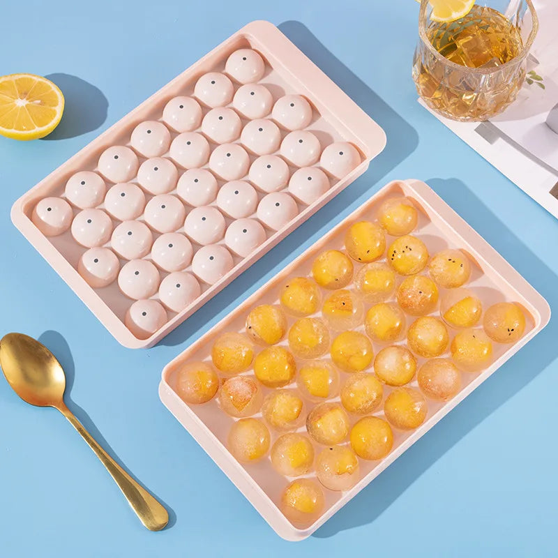 33 Ice Boll Hockey PP Mold Frozen Whiskey Ball Popsicle Ice Cube Tray Box Lollipop Making Gifts Kitchen Tools Accessories