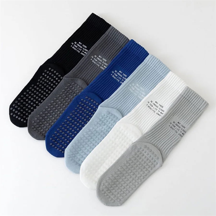 Yoga Socks Indoor Cotton Mid-tube Bottom Professional Non-slip Silicone Fitness Socks gym Floor Socks Dance Pilates Sports Socks
